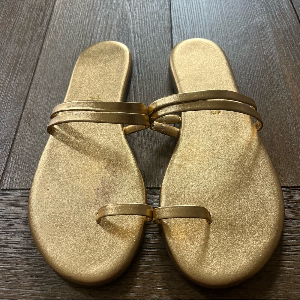 Tkees Leah Metallics Gold Strappy Sandal 7/38
